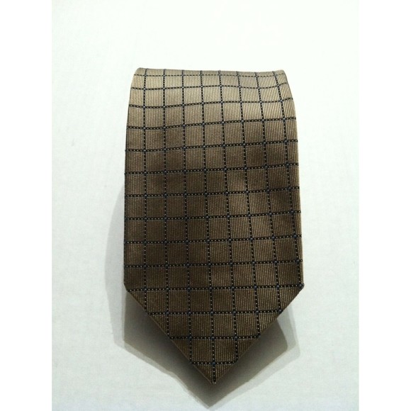 BEVILACQUA MENS GOLD 100%SILK CLASSIC NECK TIE WIDTH: 3...